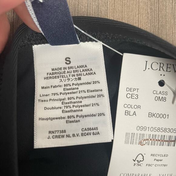 J Crew Strapless One Piece Ruched Bathing Swimsuit US Women's S New - Picture 4 of 5